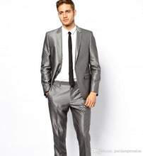 Load image into Gallery viewer, Groomsmen Peaked Black Lapel Groom Tuxedos Burgundy Mens Suit Wedding Best Man (Jacket+Pants+Tie) high quality Suits