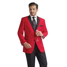 Load image into Gallery viewer, Groomsmen Peaked Black Lapel Groom Tuxedos Burgundy Mens Suit Wedding Best Man (Jacket+Pants+Tie) high quality Suits