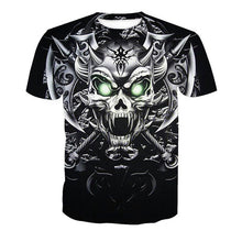 Load image into Gallery viewer, Cloudstyle 2019 Skull 3D Tshirts Men Women Angel Demon War 3D Print Short Sleeve Tees Shirts Streetwear Summer Top Plus Size 5XL