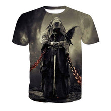 Load image into Gallery viewer, Cloudstyle 2019 Skull 3D Tshirts Men Women Angel Demon War 3D Print Short Sleeve Tees Shirts Streetwear Summer Top Plus Size 5XL