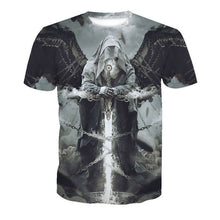 Load image into Gallery viewer, Cloudstyle 2019 Skull 3D Tshirts Men Women Angel Demon War 3D Print Short Sleeve Tees Shirts Streetwear Summer Top Plus Size 5XL