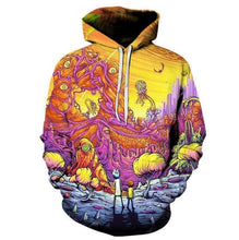 Load image into Gallery viewer, BIAOLUN 2019 Rick and Morty Jumper Fashion 3D Hoodies Creative Harajuku Galaxy Printing Casual Hoody Funny Sweatshirt Size S-6XL