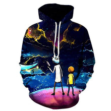 Load image into Gallery viewer, BIAOLUN 2019 Rick and Morty Jumper Fashion 3D Hoodies Creative Harajuku Galaxy Printing Casual Hoody Funny Sweatshirt Size S-6XL
