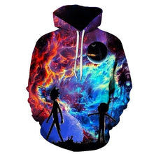 Load image into Gallery viewer, BIAOLUN 2019 Rick and Morty Jumper Fashion 3D Hoodies Creative Harajuku Galaxy Printing Casual Hoody Funny Sweatshirt Size S-6XL