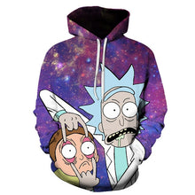 Load image into Gallery viewer, BIAOLUN 2019 Rick and Morty Jumper Fashion 3D Hoodies Creative Harajuku Galaxy Printing Casual Hoody Funny Sweatshirt Size S-6XL